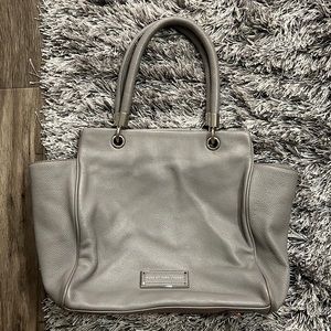 Marc By Marc Jakobs genuine leather lights gray tote bag